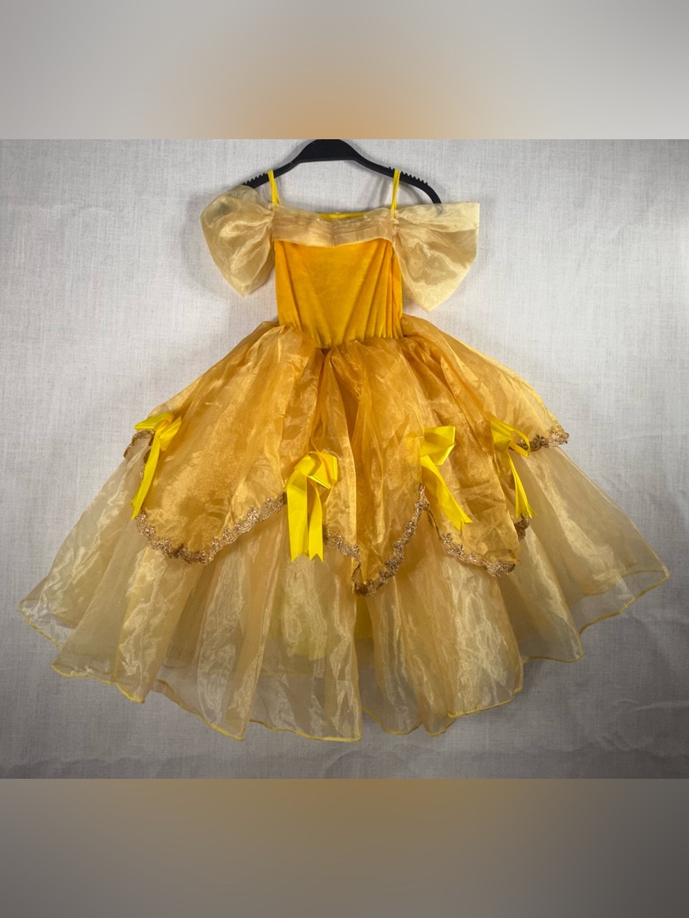 DirranGolden Yellow Organza Princess Dress for Kids